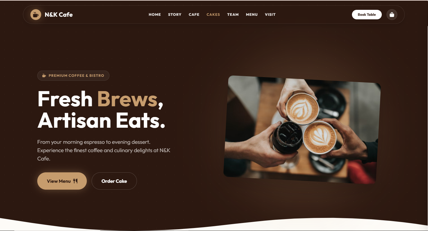N&K Café Website Design